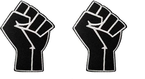 Cute Patch Blm Fist Up Black Power Embroidered Iron On Sew