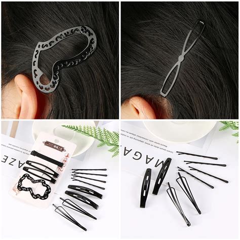 1 Set New Simple Black Hair Clips Girls Hairpins Bb Clips Barrettes Headbands For Womens