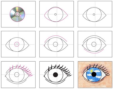 Easy, step by step how to draw eye drawing tutorials for kids. How to Draw an Eye · Art Projects for Kids