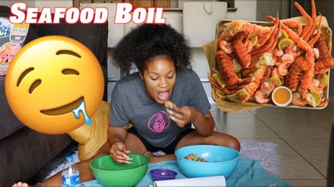 Asmr spicy seafood boil mukbang obster tail, shrimp, crab, abalone, sausage, corn, potatoes, tteok(rice cake) no talking. Seafood Boil Mukbang | Memorial Day Weekend - YouTube