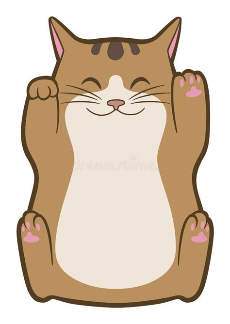 Cat Lying On His Back Stock Vector Illustration Of Animals 49403379