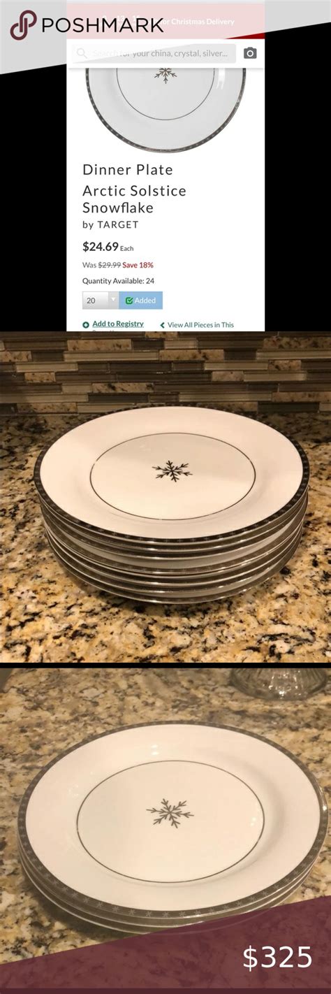Arctic Solstice Snowflake Set Of Plates Plates Dinner Plates Dinnerware