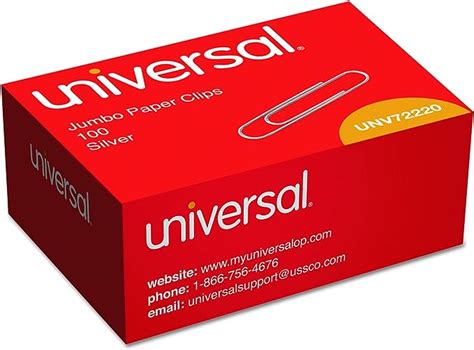 Amazon Com Universal Smooth Paper Clips Wire Jumbo Silver Box Boxes Pack Unv