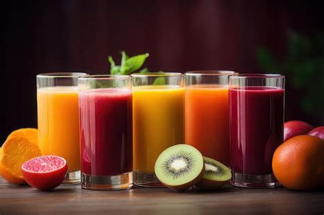 Jugo De Frutas Casero Empacado Con Nutrientes Foto Premium