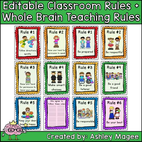 We have the answers to help you! Editable Classroom Rules & Whole Brain Teaching Rules ...