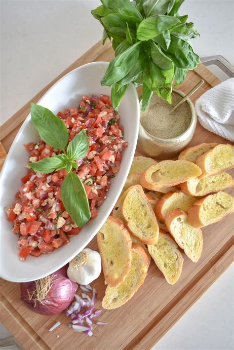 Mediterranean Tomato Bruschetta Appetizer Home With Holliday