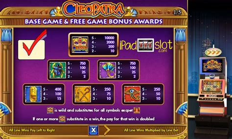 If you're looking for cleopatra slot games online, you've created by igt, cleopatra ii is a more exciting version of their original cleo slot machine. cleopatra free igt slots game paytable bonus awards - iPad ...