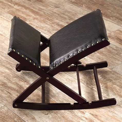 Foldable Upholstered Footrest Black Home And Kitchen
