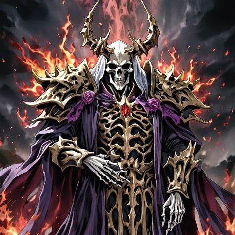 Overlord Anime Ainz Ooal Gown Wears Daedric Armor An