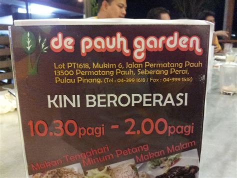 De' pauh garden restaurant & cafe official, permatang pauh. Aku Budak Melaka: TT NeXo @ De PauH GardeN