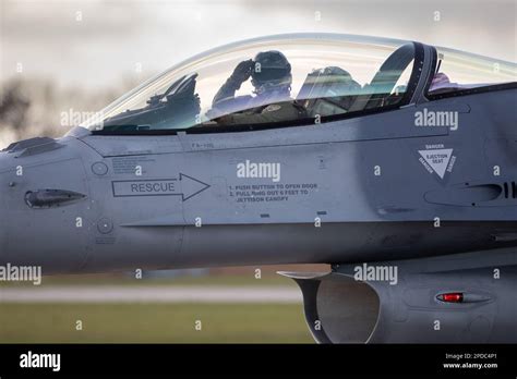 A Belgian Air Force F 16 Pilot Salutes The Spotters And Photographers