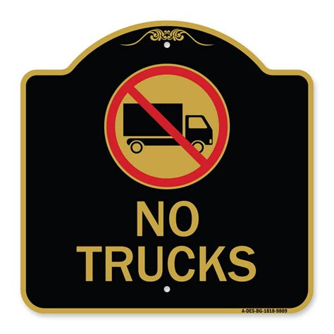Signmission Designer Series Sign No Trucks With Graphic 18 X 18
