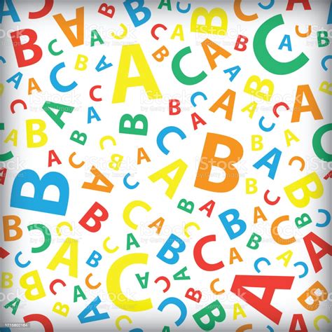 Free Download Multicoloured Abc Letter Background Seamless Stock