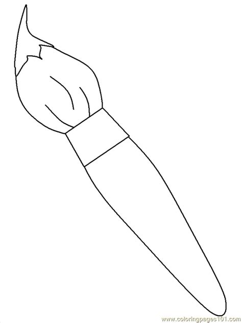 Paintbrush Coloring Page - Free School Coloring Pages