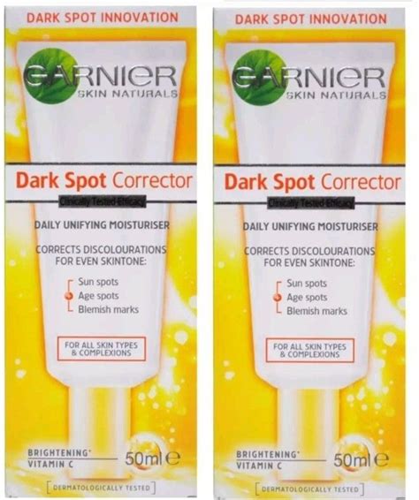 Garnier 2 X 50ml Skin Naturals Dark Spot Corrector Daily Moisturiser Skin Care In Health