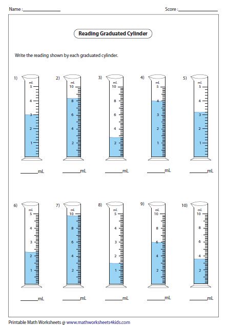42 Measuring Liquid Volume Worksheet Worksheet Information