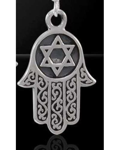 Hamsa Star Of David Sterling Silver Pendant Judiasm Jewish Jewelry