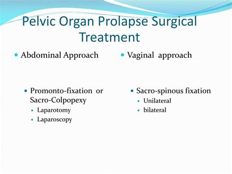 Ppt Laparoscopic Management Of Pelvic Organ Prolapse Powerpoint