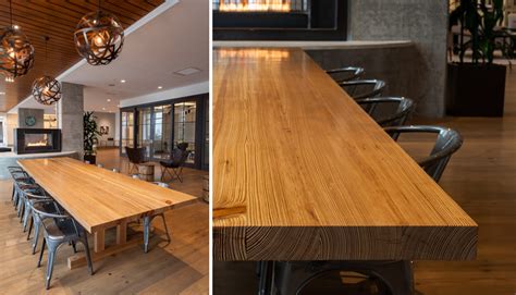 Our private dining room accommodates up to 10 guests. 315A Communal Table - Infusion Furniture