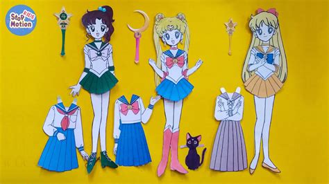 Paper Doll Sailor Moon Beautiful Transformation Paper Dolls For Kids