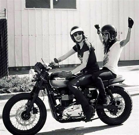 Women Who Ride Rock Cafe Racer Girl Motorcycle Girl Triumph Bikes