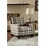 Ashley Furniture Austwell Checkered Pattern Fabric Uph Living Room 