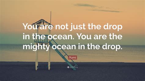 Rumi Quote You Are Not Just The Drop In The Ocean You Are The Mighty