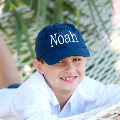Navy Baseball Hat For Kids Monogrammed Baseball Cap