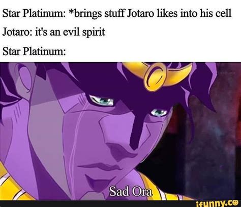 Star Platinum Brings Stuff Jotaro Likes Into His Cell Jotaro Its An