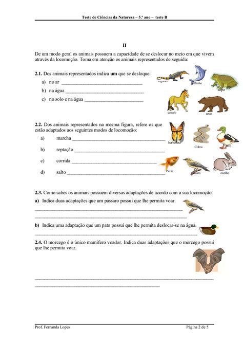 Atividade Locomoção Dos Animais