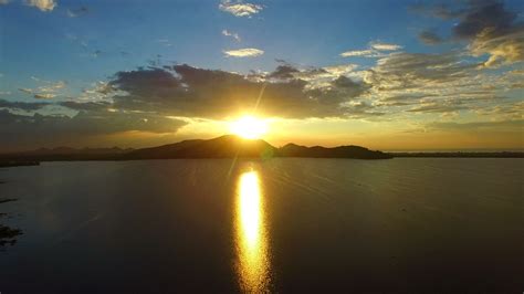 Sun Set Sky At Bangpra Water Reservoir Chonburi Eastern Thailand
