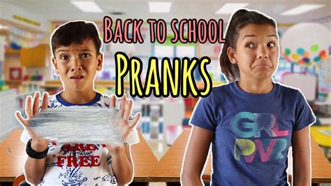 Back To School Pranks Using School Supplies Youtube
