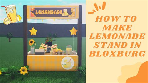 How To Make Lemonade Stand In Bloxburg Roblox Speed Build Youtube