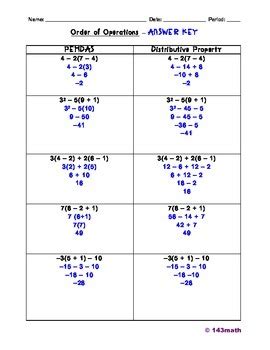 You should know the definition of each of the following properties of addition and how each can be used. Order of Operations: PEMDAS vs. Distributive Property by ...