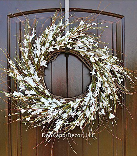 White Forsythia Spring And Summer Wreath For