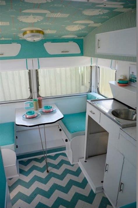 25 Wonderful Turquoise Camper Interior Ideas Go Travels Plan