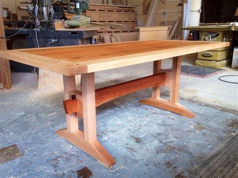 This Beautiful Trestle Dining Room Table Is Made Of Solid Wood And It Has No Metal Fasteners T