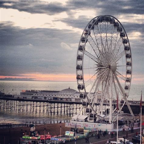 Photo Of Brighton Wheel With Palace Pier In The Background Ferris