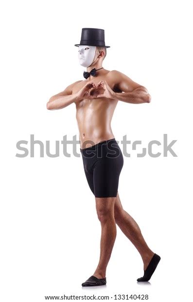 Naked Muscular Mime Isolated On White Stock Photo 133140428 Shutterstock