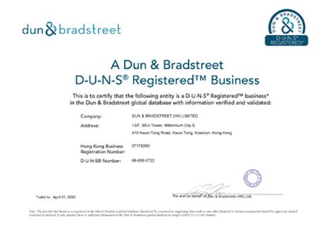 Duns Registered The Globally Trusted Benchmark Of Business Credibility