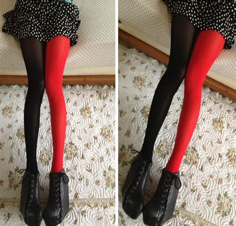 thefound brand women sexy tight cotton patchwork tights stretchy pantyhose stockings elastic