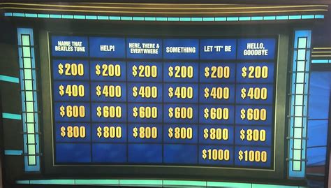 Today’s Jeopardy Categories : r/beatles