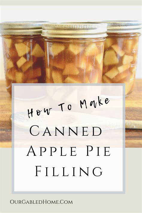Canned Apple Pie Filling | Recipe | Canned apple pie filling, Canned apples, Homemade desserts