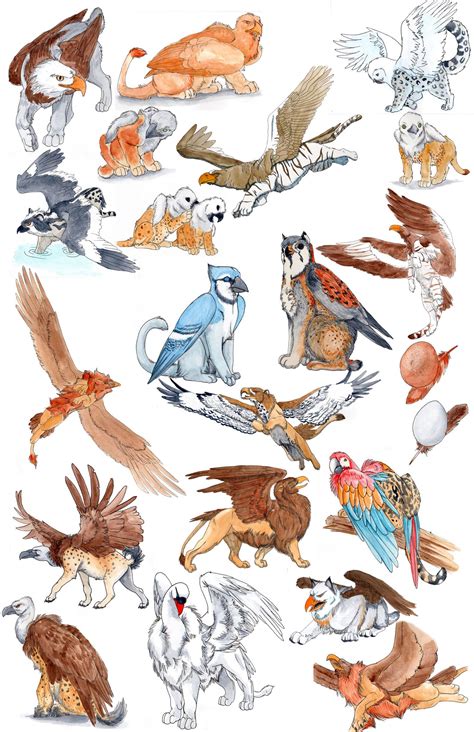 Gryphon Paintings By Redvarg On Deviantart Creature Drawings
