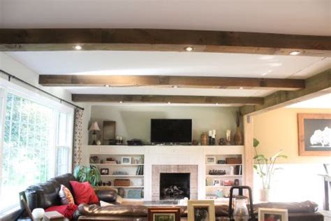 Search for artificial ceiling beams. Reclaimed wood beams with pot lights inside. Ceilings are ...