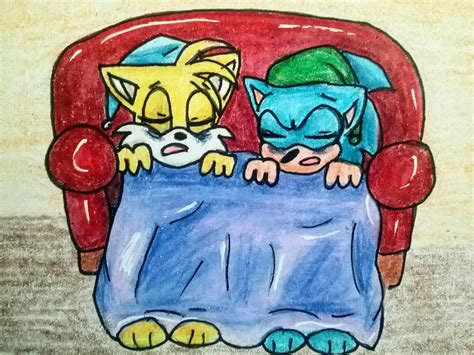 Sonic And Tails Sleeping On The Couch By Sapphirechimera37 On Deviantart