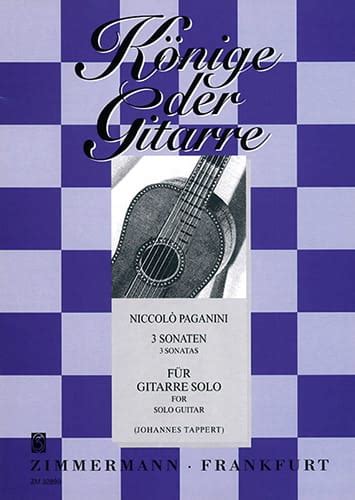 This piano arrangement is of moderate difficulty and can be played by pianists of all ages! Niccoló Paganini - 3 Sonaten - Solo Gitarre - Partition ...