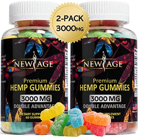 2 Pack New Age Naturals Advanced Hemp Big Gummies 3000mg 120ct 100