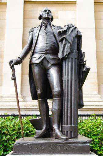 George Washington Statue At Trafalgar Square In London England Stock