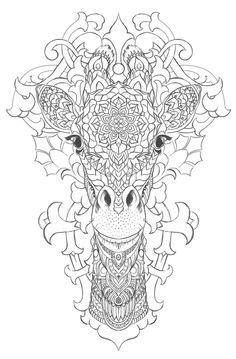 Giraffe on Behance Giraffe Coloring Pages, Mandala Coloring Pages